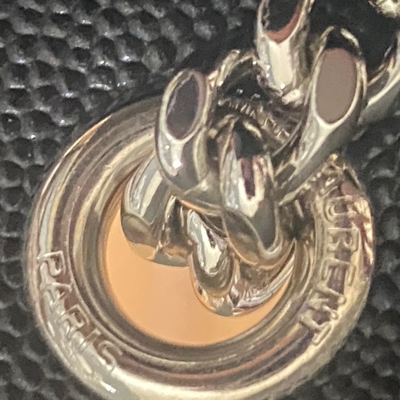 YSL Grain De Poudre Textured Mixed Matelasse Triquilt Small Monogram Satchel - Picture 15 of 16